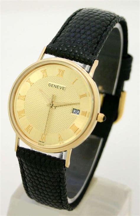 geneve watches mens|geneve 14k solid gold watch.